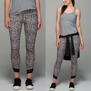 Lululemon High Times spot grain sz 2 full-on Luon leggings workout cozy fall